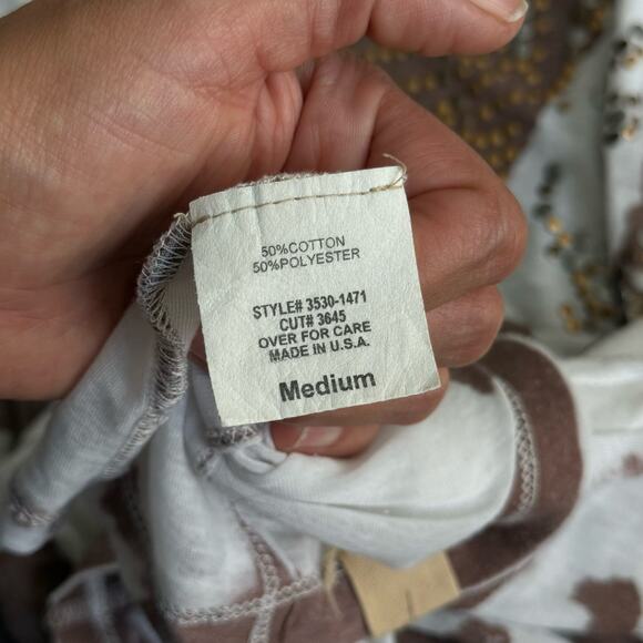 Division E Y2K shirt studded tie dye mens shirt long sleeve size M see thru - Picture 6 of 7